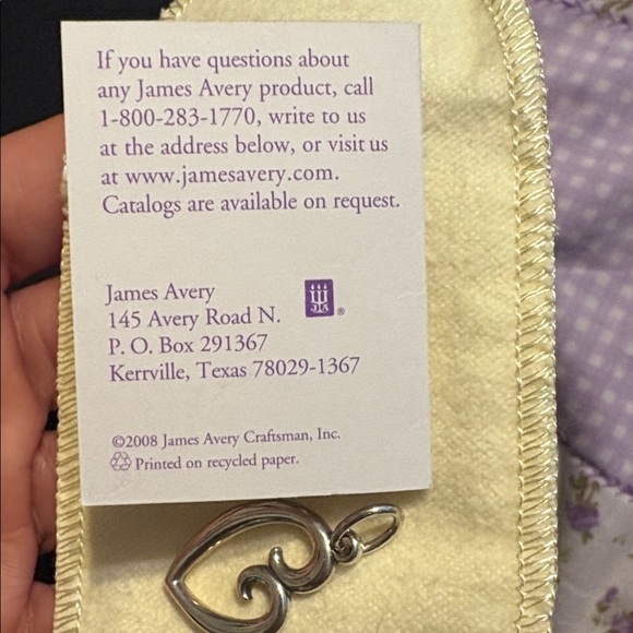 James Avery “A Mother’s Love” 925 Silver Heart Swirl Pendant - Picture 5 of 8